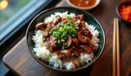 Resep Rice Bowl Daging Jamur yang Praktis dan Gurih