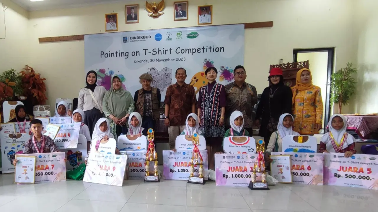 34 SD se-Kecamatan Cikande Ikuti Lomba Melukis Kaos Bersama LamiPak Indonesia