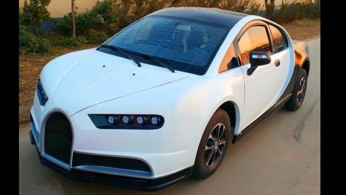 Mobil mirip Bugatti Chiron bertenaga listrik. (Carnewschina)