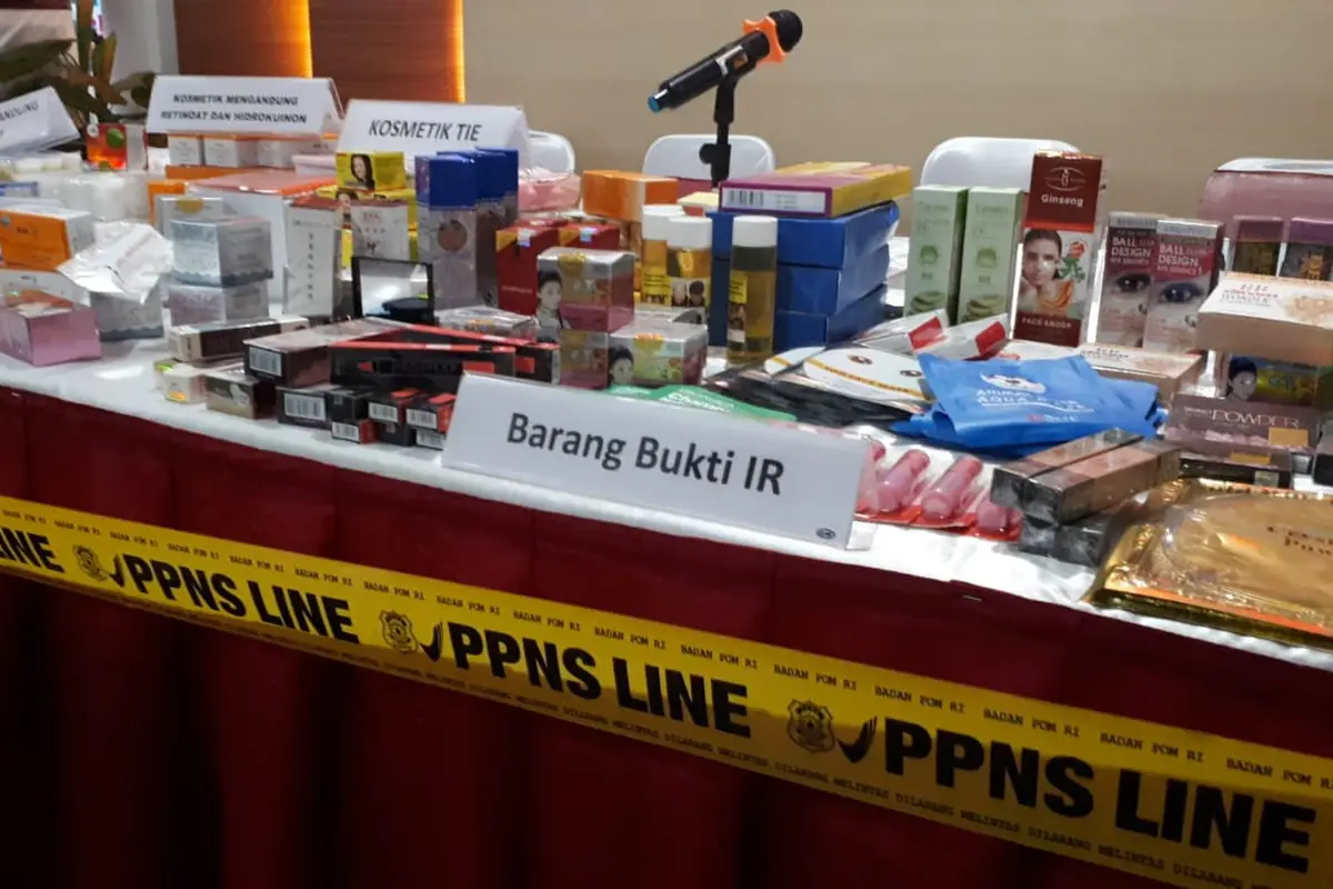 Ditemukan kosmetik ilegal senilai miliaran rupiah di Jawa Tengah. (Foto: Humas BPOM)