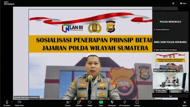 Kepala Biro SDM Polda Bengkulu Kombes Pol Sih Harno.