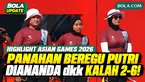 Tim panahan recurve beregu putri Indonesia harus mengakhiri perjuangan di Asian Games Aichi-Nagoya 2026 tanpa medali. Diananda Choirunisa, Fathiyya Erista Maharani, dan Rezza Octavia kalah 2-6 dari China dalam perebutan medali perunggu. Saksikan high...