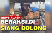 VIDEO: Terekam! Aksi Nekat Bajing Loncat di Jakarta Utara