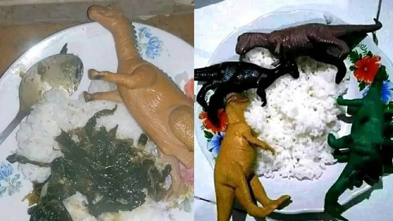 6 Menu Makan Absurd Pakai Mainan Dinosaurus Ini Nyeleneh Pol, Ada-Ada Saja