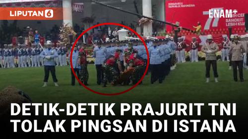 VIDEO: Salut! Prajurit Wanita TNI AU Tolak Pingsan saat Upacara di Istana
