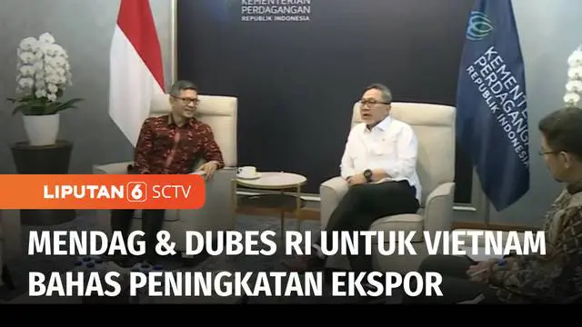 Menteri Perdagangan Zulkifli Hasan menerima kunjungan Duta Besar Indonesia untuk Vietnam. Keduanya membahas sejumlah  langkah dan strategi untuk meningkatkan produk ekspor, agar mampu bersaing di kancah internasional.