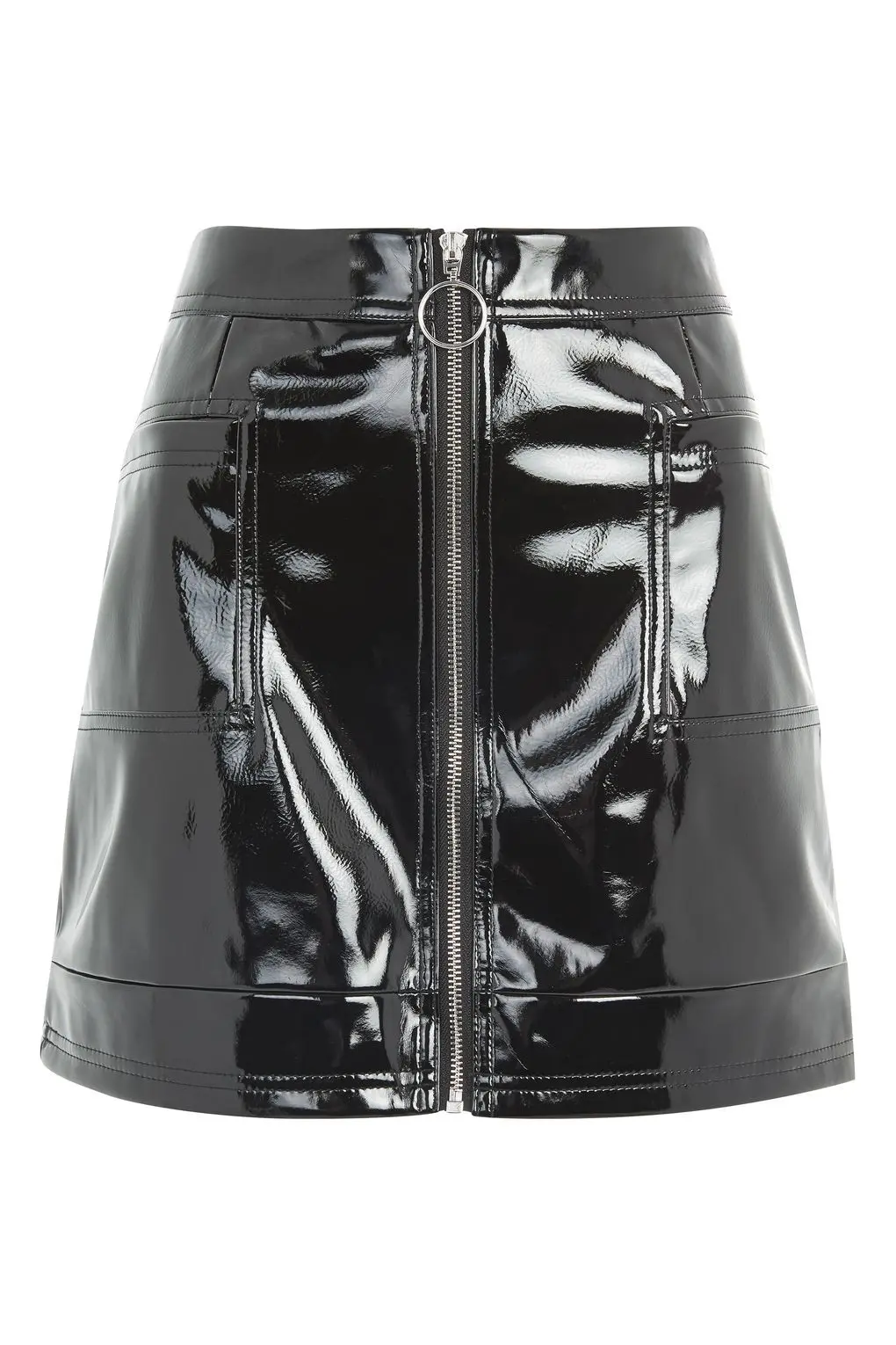 Zip Through Vinyl Mini SkirtZip Through Vinyl Mini Skirt. (Image: topshop.com)