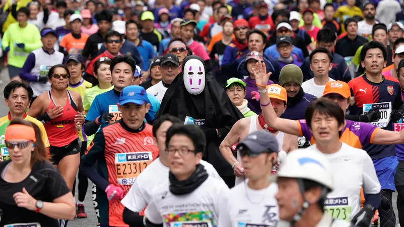 Kostum Unik Pelari Tokyo Marathon