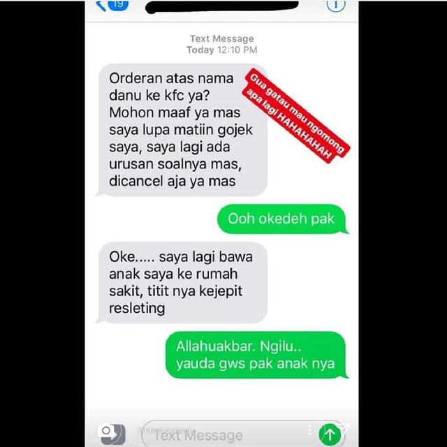7 Chat Batalkan Pesanan Ojek Online Ini Bikin Ngakak