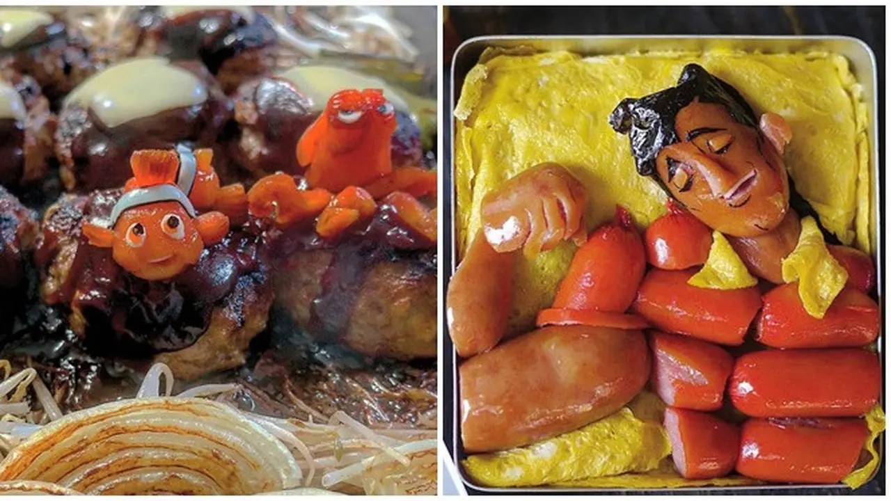 6 Kreasi Makanan Mirip Tokoh Kartun Ini Unik Banget, Menambah Selera Makan