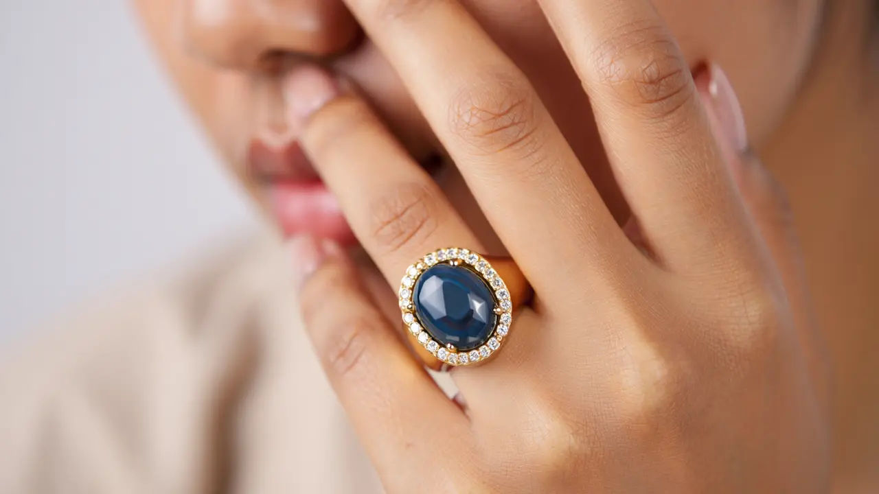 Model Cincin Emas Batu Akik Wanita (Foto: Reve Art AI)