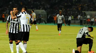 Klub asal Italia, Juventus, sukses mempermalukan ISL All Stars (8-1) di Stadion GBK Jakarta, (6/8/2014). (Liputan6.com/Helmi Fithriansyah)