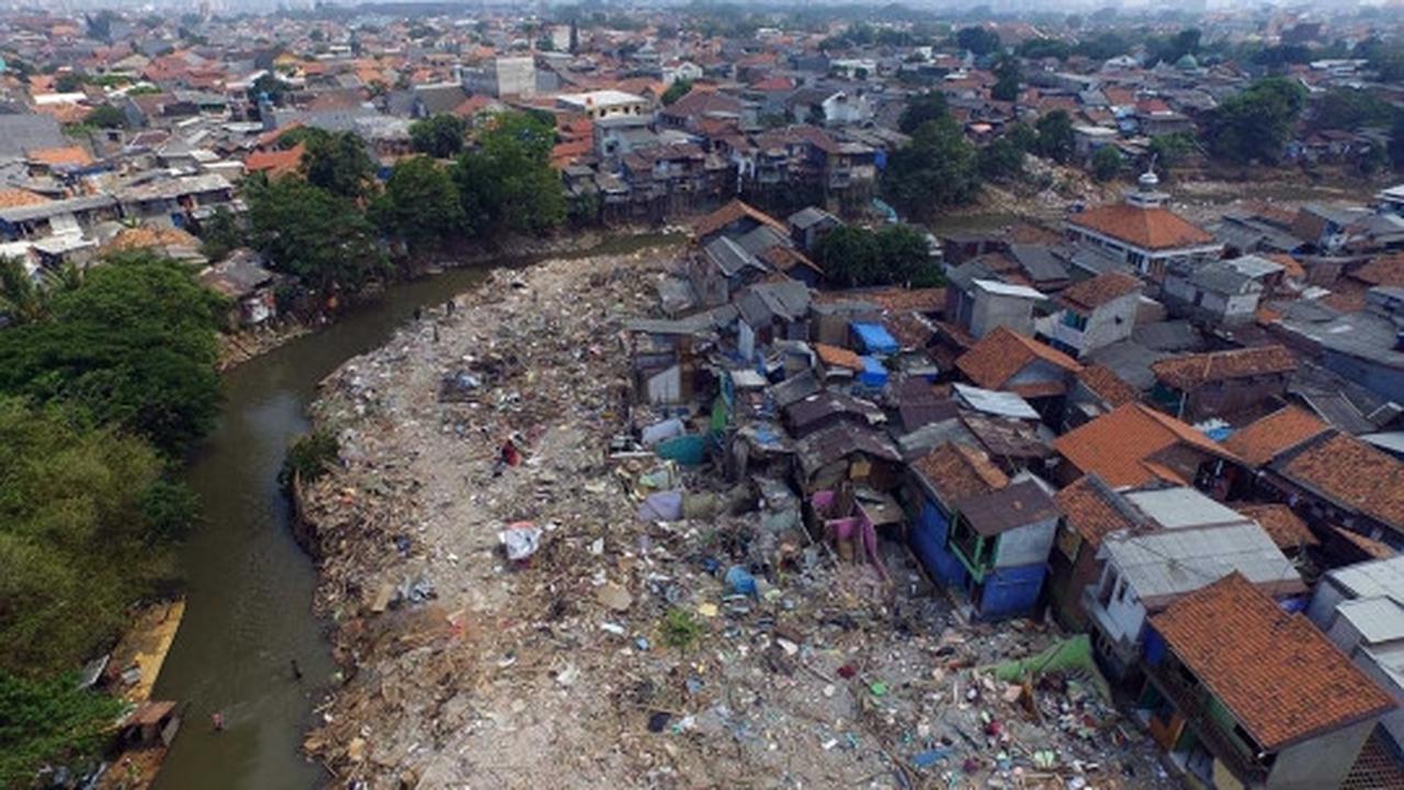 Beginilah pemandangan udara Kampung Pulo usai digusur