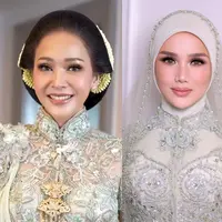 Lihat di sini gaya makeup Maia Estianty dan Mulan Jameela di momen akad nikah Al Ghazali-Alyssa Daguise.