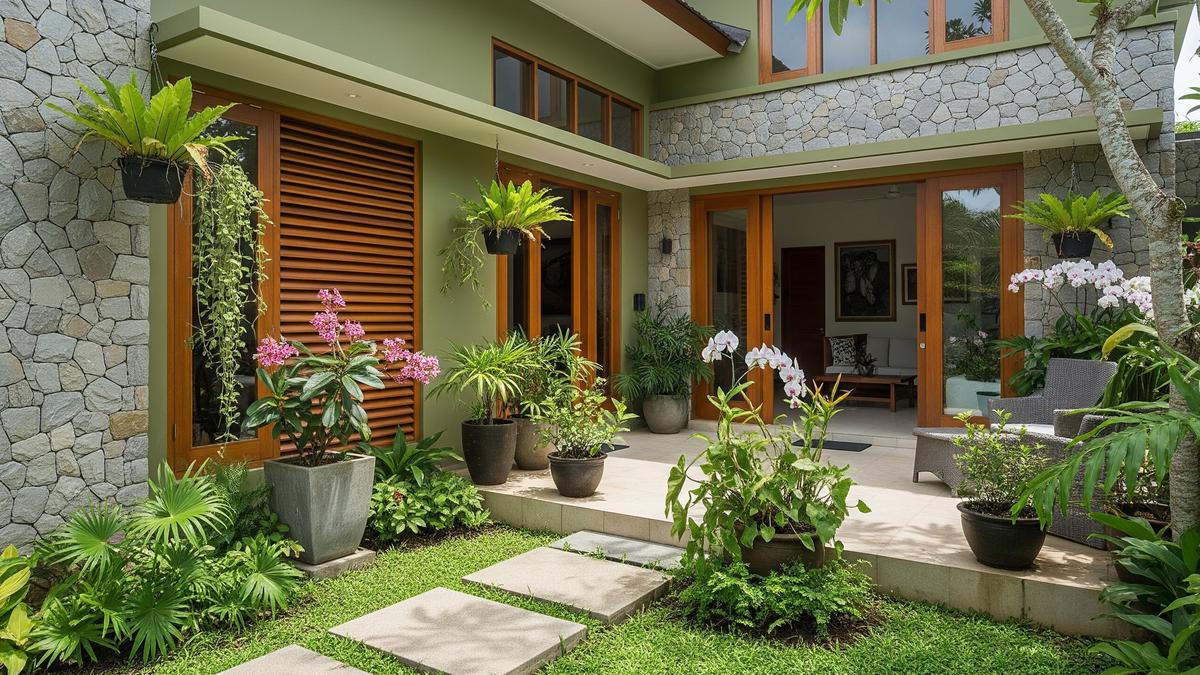 7 Perpaduan Warna Cat Teras dengan Batu Alam Biar Tidak Terlihat Jadul, Rumah Auto Lebih Modern