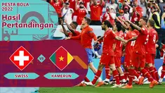 Berita Motion grafis hasil pertandingan Piala Dunia 2022. Gol tunggal Breel Embolo, bawa Timnas Swiss menang atas Timnas Kamerun dalam fase grup di stadion Al Janoub Stadium (24/11/2022) sore WIB.