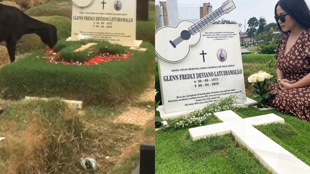 Mutia Ayu Rawat Makam Glenn Fredly