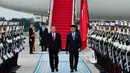 Khususnya, mempererat dan meningkatkan hubungan antara China dan Indonesia di berbagai bidang strategis. (YASUYOSHI CHIBA/AFP)