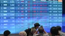 BEI sempat menghentikan sementara perdagangan (trading halt) selama 30 menit pada Selasa (8/4/2025). (BAY ISMOYO/AFP)