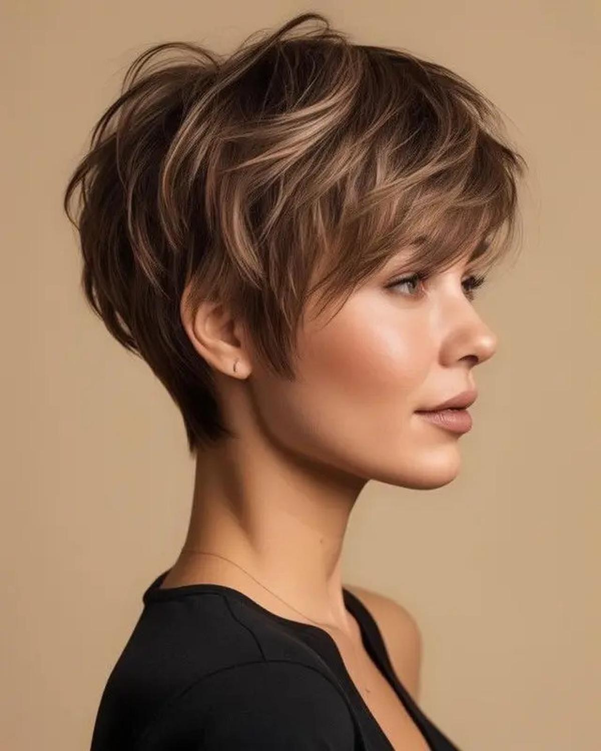 Model Rambut Pendek untuk Wajah Bulat agar Tampil Lebih Tirus