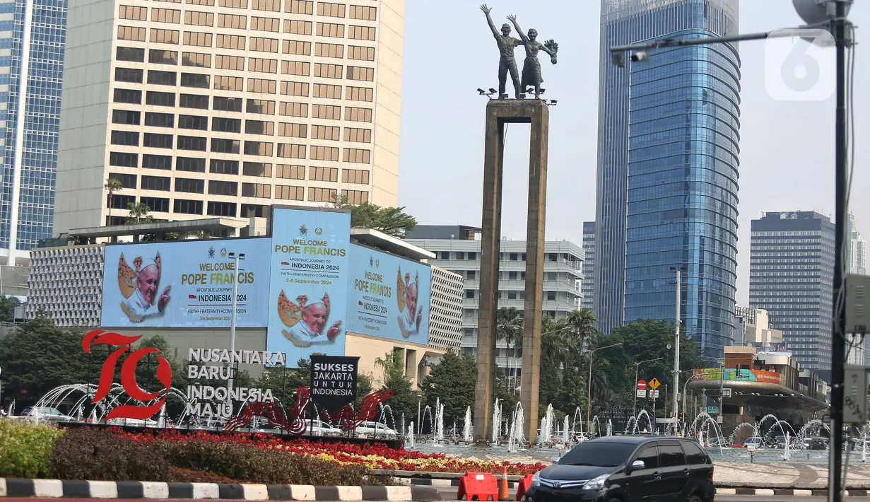 Ucapan tersebut untuk menyambut kunjungan Paus Fransiskus ke Indonesia. (Liputan6.com/Angga Yuniar)
