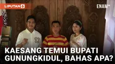 Kaesang Makan Singkong Bakar Bareng Bupati Gunungkidul