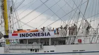 KRI Bima Suci berlabuh di Kobe, Jepang (23/8/2019) (sumber: KJRI Osaka)