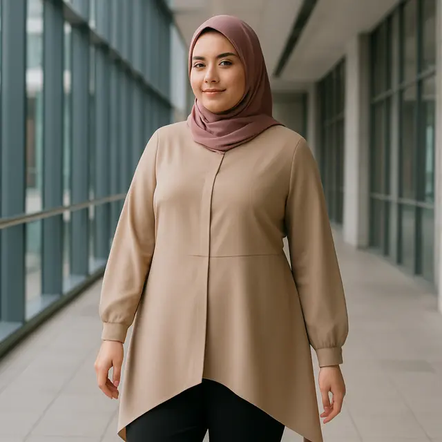 Model Tunik Panjang untuk Badan Gemuk