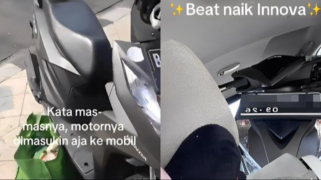 Montir Bengkel Tertegun Melihat Toyota Innova Mengangkut Honda Beat Seperti Motor Lipat