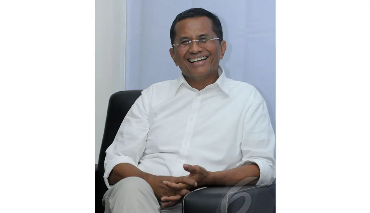 Dahlan Iskan sudah mengetahui bahwa dia tidak akan jadi capres Partai Demokrat. Ia mengaku pasrah. , Jakarta Selatan, Rabu (14/5/2014) (Liputan6.com/Andrian M Tunay