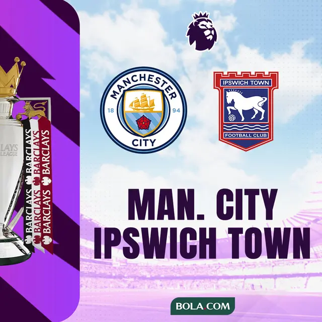 Liga Inggris - Man City Vs Ipswich Town