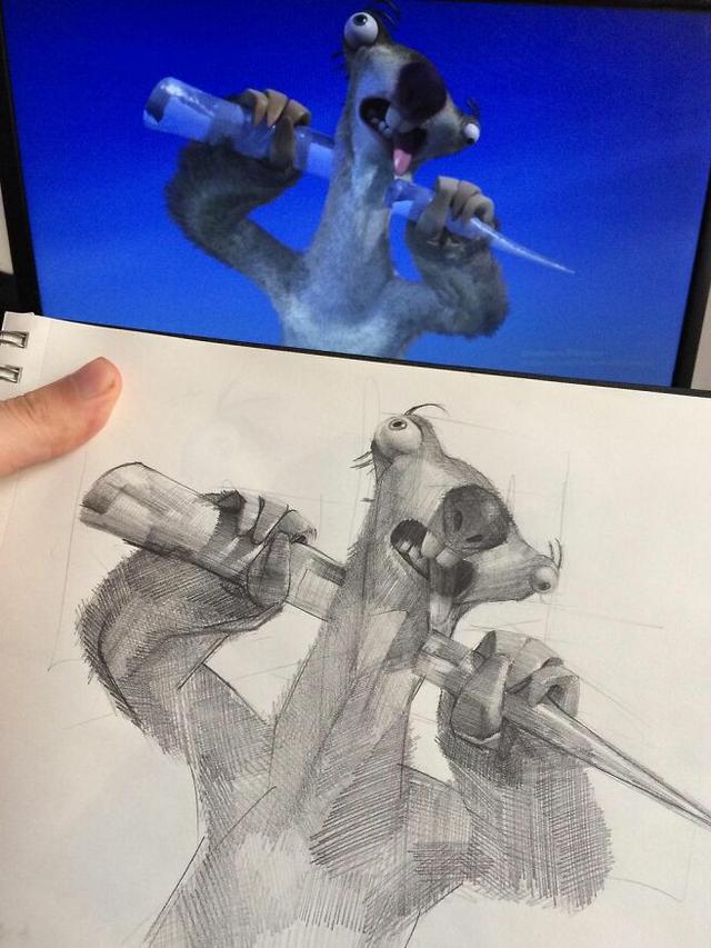 8 Lukisan Pensil Karakter Kartun Ini Unik Banget, Mirip dengan Gambar Aslinya