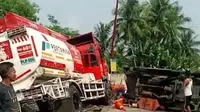 Detik-detik Truk Tangki BBM Seruduk 3 Kendaraan di Cigudeg Bogor, 6 Orang Luka