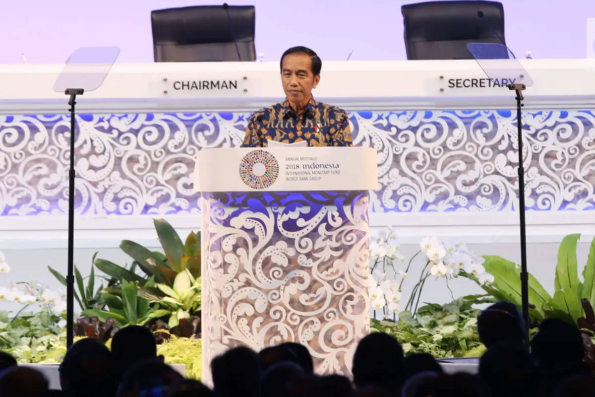 Jokowi Buka Rapat Pleno Pertemuan Tahunan IMF World Bank Group 2018