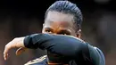 Chelsea's Ivorian striker Didier Drogba gestures during the English Premier League football match between Blackburn Rovers and Chelsea at Ewood Park, Blackburn, north-west England on October 30, 2010. AFP PHOTO/ANDREW YATES. 