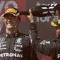 Tim Mercedes juga meraih sukses besar pada balapan F1 GP Prancis. Pasalnya Lewis Hamilton dan George Russell finis podium kedua dan ketiga. (AP/Manu Fernandez)