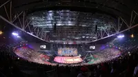 Suasana kemeriahan saat upacara pembukaan SEA Games 2019 di Philipine Arena Bulacan, Manila, Sabtu (30/11). Pesta olahraga se-Asia Tenggara ini akan berlangsung hingga 11 Desember. (Bola.com/M Iqbal Ichsan)