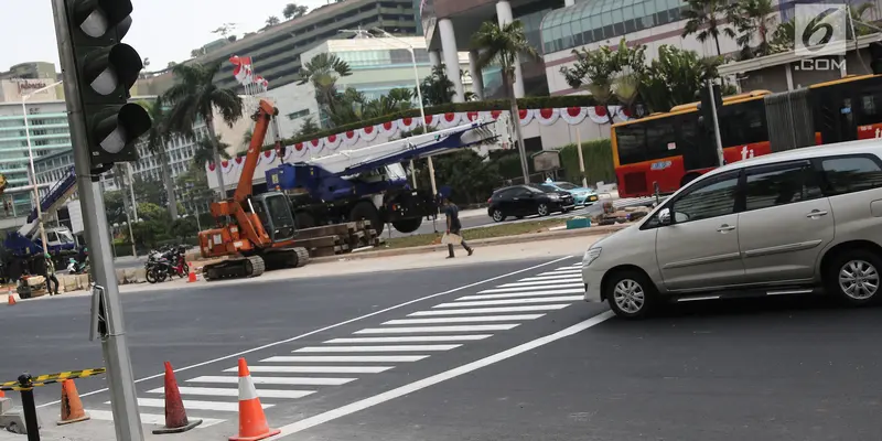 Pelican Crossing di kawasan Thamrin