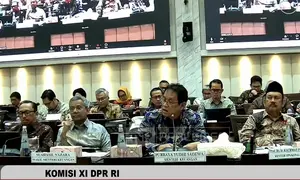 Menteri Keuangan (Menkeu) Purbaya Yudhi Sadewa saat Rapat Kerja dengan Komisi XI DPR, Rabu (15/7/2026). (Foto: Liputan6.com/Arief RH)