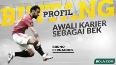 Berita video profil bintang kini menampilkan Bruno Fernandes, gelandang andalan Manchester United yang pernah menjadi bek.