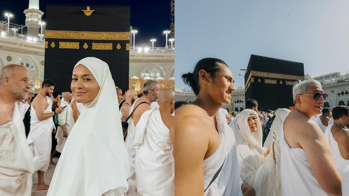 7 Potret Hana Malasan Umrah Bareng Keluarga Sean Gelael, Gaya Hijab Bikin Pangling