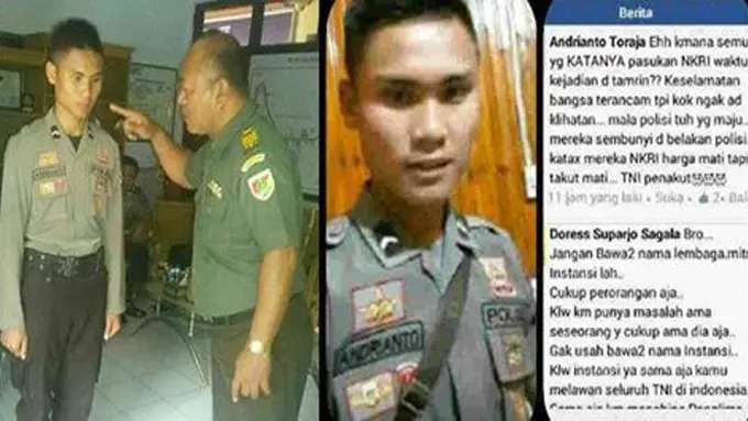 Sebut TNI Penakut, Polisi Ini Langsung Habis Disembur Atasannya