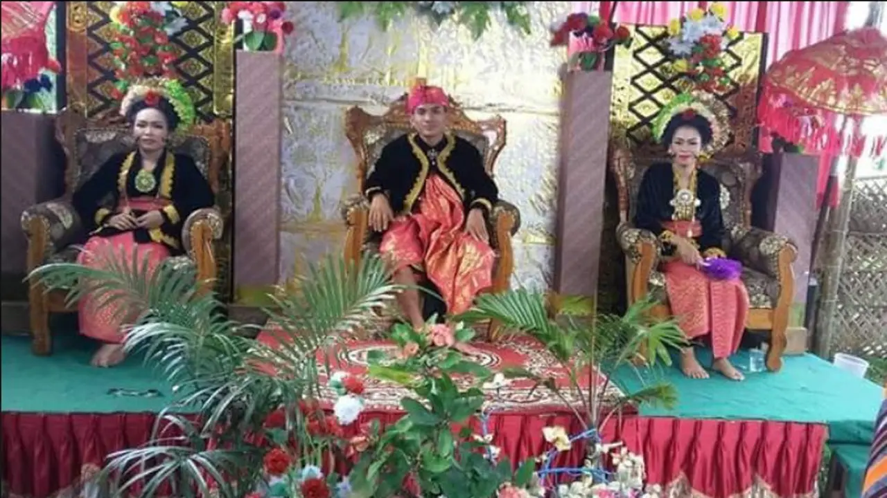 Pria di Lombok Nikahi 2 Wanita Sekaligus di Resepsi yang Sama 