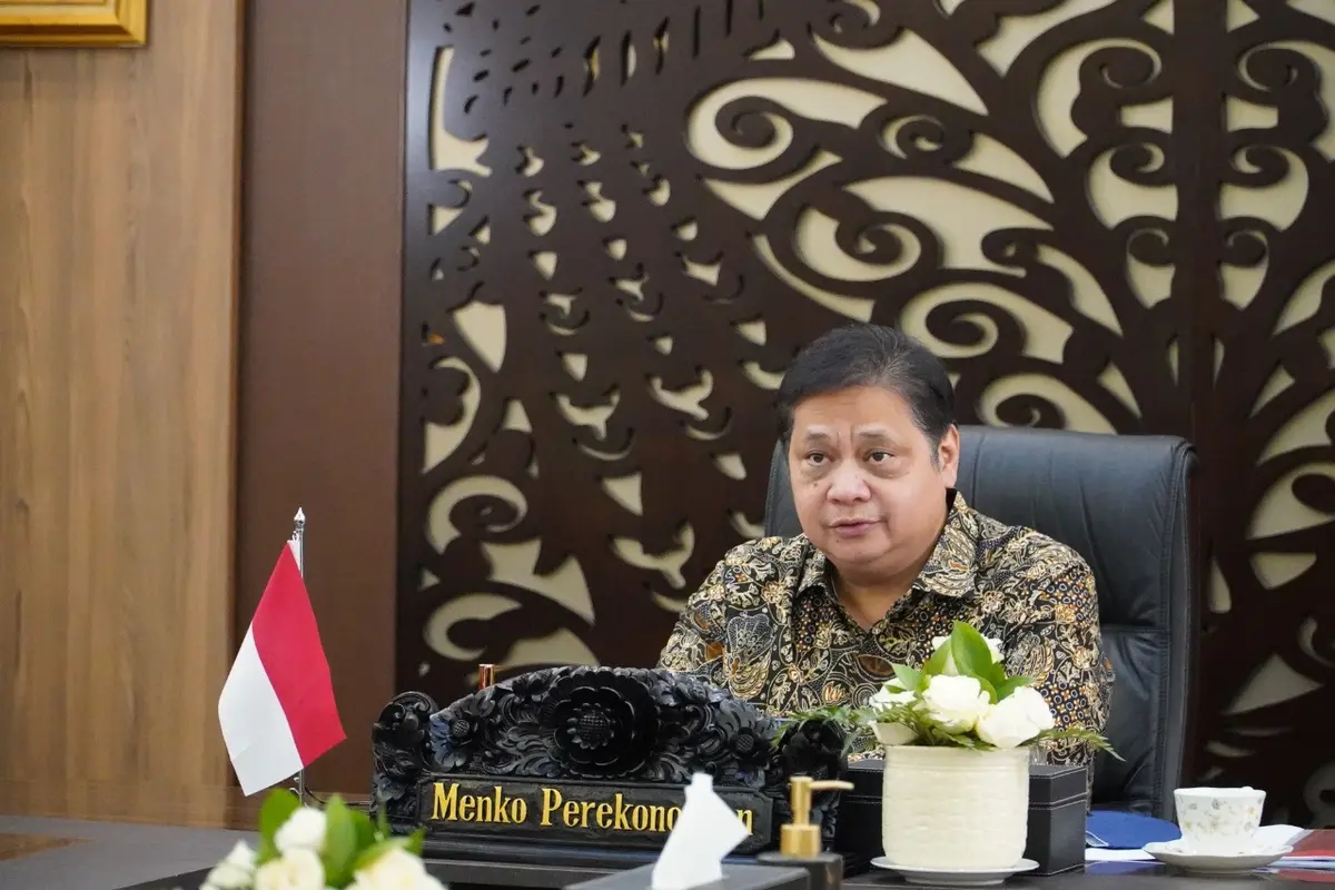 Menko Perekonomian Airlangga Hartarto pada acara Konvensi Badan Kejuruan Teknik Industri Persatuan Insinyur Indonesia (BKTI PII). (Sumber ekon.go.id)