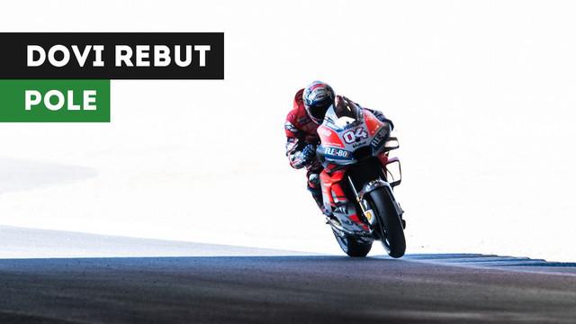 Pebalap Ducati, Andrea Dovizioso akan start terdepan pada MotoGP Jepang, Minggu (21/10/2018)