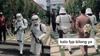 Viral Penikahan Bertema Star Wars, Pengantin Pria Dikawal Stromtrooper
