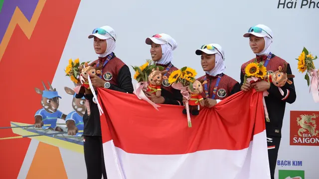 Atlet rowing Indonesia di SEA Games 2021