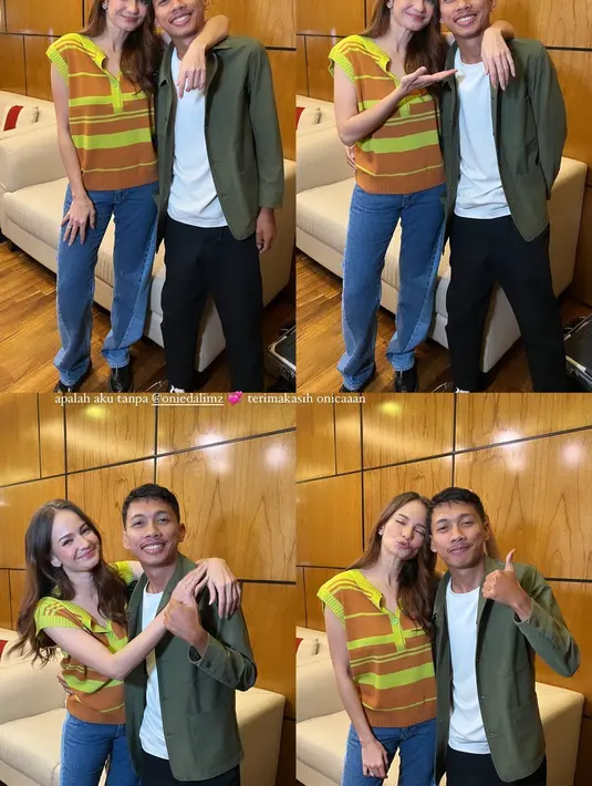 <p>Kali ini ia padukan vest wol berwarna kuning oranye dengan jeans yang kasual [@enzystoria]</p>