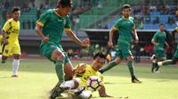 Sriwijaya FC menang 7-0 atas Bekasi Selection di Stadion Patriot Bekasi, Sabtu (13/1/2018) sore. (Bola.com/Riskha Prasetya)