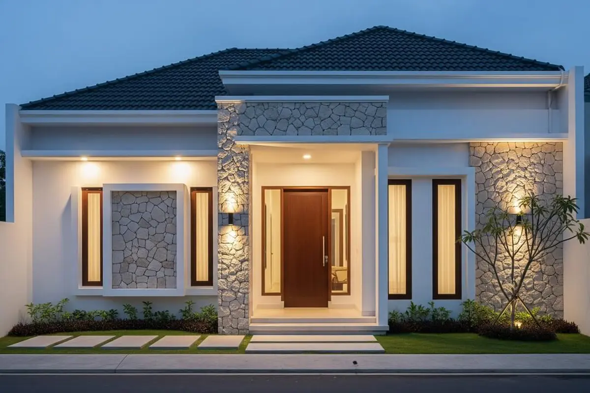 Model Rumah Mungil Tapi Terlihat Megah Dengan Fasad Modern Minimalis